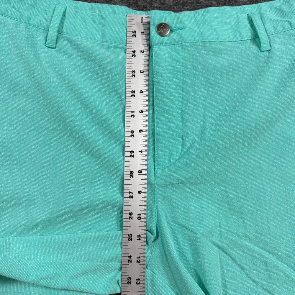 Adidas Golf Shorts Mens 40 Mint Green Textured Performance End Plastic Waste